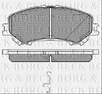 BORG & BECK bbp2487 -  Комплект тормозных колодок, дисковый тормоз